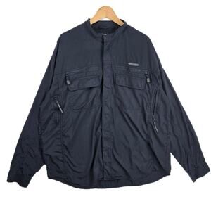 VTG Harley Davidson Vented Long Sleeve Button Front Shirt Jacket XXL Black